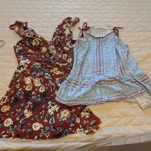 Pack of 2 - Dress + Spaghetti Strap Tunic top